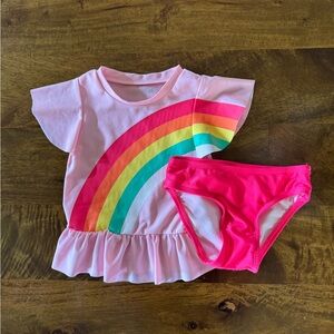 Cat & Jack Light Pink Girls' Swim Top 2T